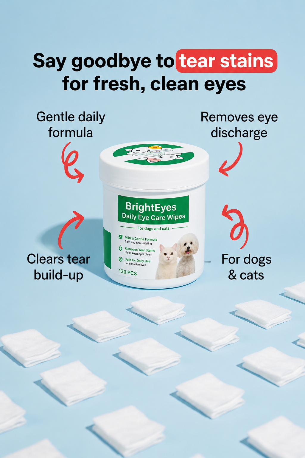Trizzona™ BrightEyes Daily Eye Care Wipes